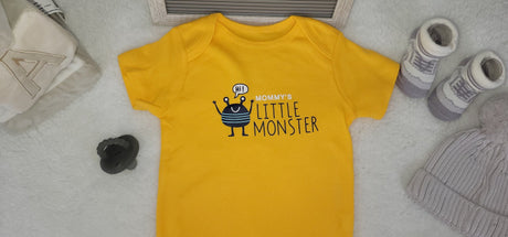 mommys little monster design yellow onesie 9 month baby boy onesie trendy style baby bodysuit baby shower gift cute baby bodysuit.jpg