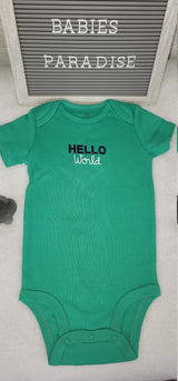 Hello World Design Onesie