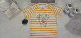 monster design onesie yellow white stripes onesie 9 month baby boy onesie cute design baby bodysuit trendy style baby bodysuit.jpg
