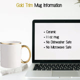 Letter Gold Trim Mug Design