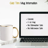 Letter Gold Trim Mug Design