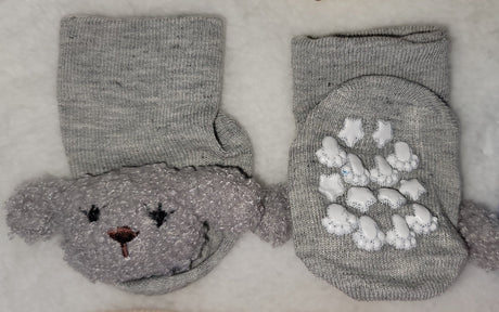 Organic Cotton Grip Baby Socks: Character Anti-Slip Socks