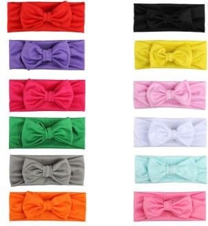 Baby Bowknot Headband: Soft Cotton-Spandex Blend
