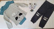 3pcs baby clothes newborn onesie black pants baby clothes blue fox onesie gray white stripe, baby shower gift vintage baby clothes.jpg