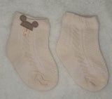 Organic Baby Mesh Breathable Children Socks, White/Pink/LightGreen/LightBlue/LightBrown, Newborn Socks, Baby Shower Gifts, Newborn Gifts