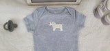 doggy design gray onesie 6 month baby boy onesie trendy infant baby romper stylish onesie baby shower gift newborn boy outfit.jpg