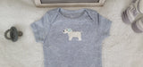 doggy design gray onesie 6 month baby boy onesie trendy infant baby romper stylish onesie baby shower gift newborn boy outfit.jpg
