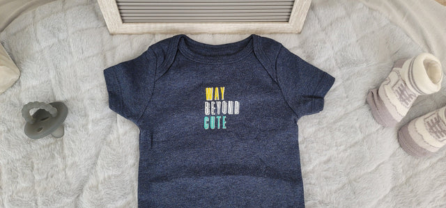 way beyond cute design blue onesie 6-month baby boy onesie baby shower gift cute design baby bodysuit trendy style baby bodysuit.jpg