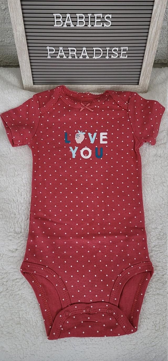 love you girl onesie white dots red onesie 12-month baby girl onesie trendy infant baby bodysuit baby shower gifts stylish onesie.jpg