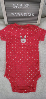 White Dots Pink Onesie Design