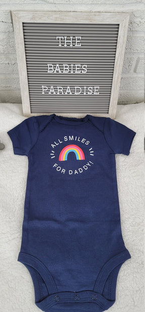 all smiles for daddy baby girl onesie 9 month baby girl blue bodysuit cute baby girl outfit infant girl clothes romper trendy baby bodysuit.jpg