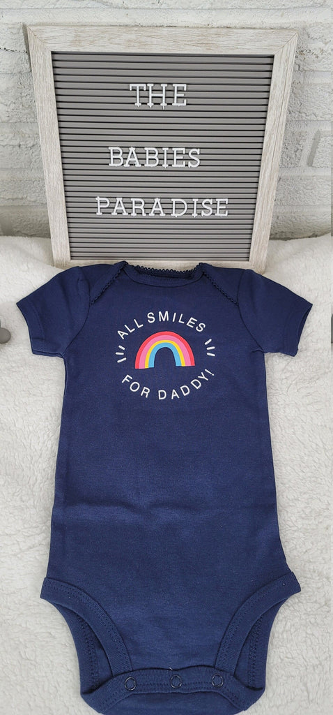 all smiles for daddy baby girl onesie 9 month baby girl blue bodysuit cute baby girl outfit infant girl clothes romper trendy baby bodysuit.jpg