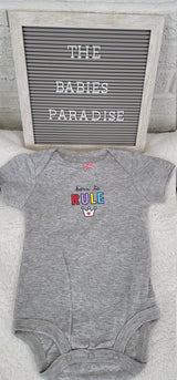 born to rule gray onesie 9 month baby girl bodysuit cute baby girl outfit infant girl clothes romper trendy style baby bodysuit.jpg