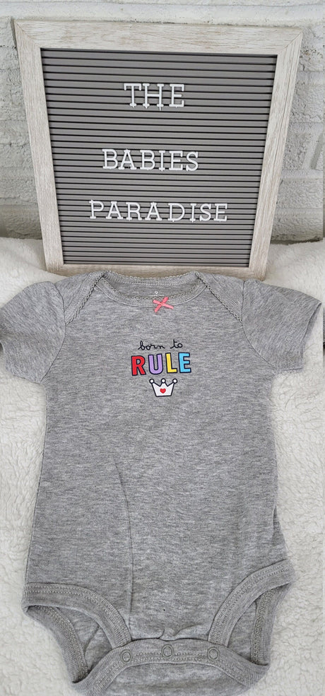born to rule gray onesie 9 month baby girl bodysuit cute baby girl outfit infant girl clothes romper trendy style baby bodysuit.jpg