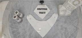 custom baby cotton bandana bibs personalized last name or first name bandana bib baby announcement bandana bib baby shower gift.jpg