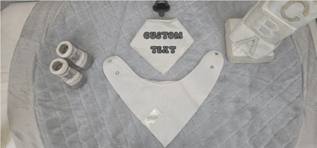 custom baby cotton bandana bibs personalized last name or first name bandana bib baby announcement bandana bib baby shower gift.jpg