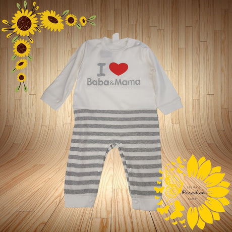 Vintage Style Cotton Baby Romper: Unisex Long Sleeve Pajamas