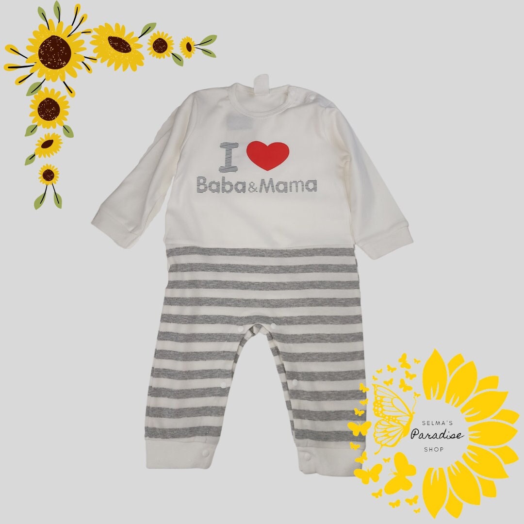 Vintage Style Cotton Baby Romper: Unisex Long Sleeve Pajamas