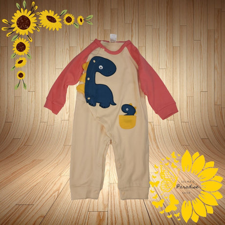 Vintage Style Cotton Baby Romper: Unisex Long Sleeve Pajamas
