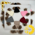 double hairball knitted beanie hats beanie hats for mommy and me autumn winter trendy knitted hat cute pompom beanie matching hats.jpg