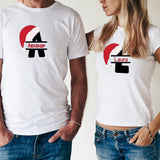 santa hat with name design shirt personalized name tee shirt his or hers design christmas t-shirt short sleeve holiday shirt xmas gift.jpg