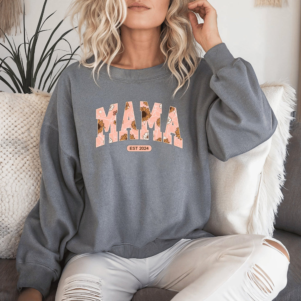 MamaTrendy Personalized Sweatshirt, Custom Crew-neck, Your Text Design, For Her, Unisex Sweatshirt, Mother Day Gift Idea, Any Occasion