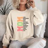 Mom Loving Sweatshirt Custom Text Unisex Crewneck Vintage Style Personalized Long Sleeve Sweater