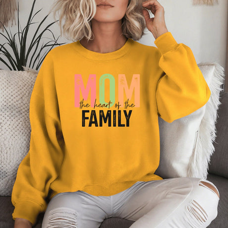Personalized Mom Sweatshirt: Heart of the Family Crewneck