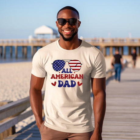All American Dad T-Shirt: Custom July 4th Patriotic Tee
