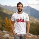 July 4th tee design, Personalized Shirt, Stylish Designs, Holiday T-shirt, Custom Unisex T-shirts, God Bless USA, Custom Gift