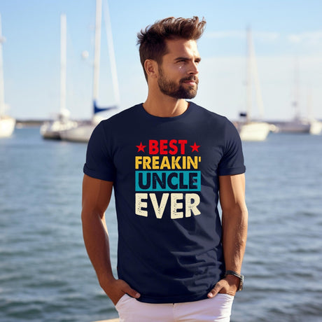 Uncle Ever Shirt, Short Sleeve, Dad, Father Birthday Gift, Stylish Graphic Tee for Him, Comfortable Cotton, Poly Blend