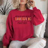Fall Season Sweatshirt,Thanksgiving, Psalm Design, Gift Idea, For Him, For Her, Unisex gift, Unisex Sweatshirt, Stylish Sweatshirt
