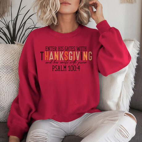 Fall Season Sweatshirt,Thanksgiving, Psalm Design, Gift Idea, For Him, For Her, Unisex gift, Unisex Sweatshirt, Stylish Sweatshirt