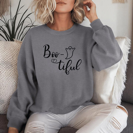 Boo Tiful Halloween Sweatshirt: Funny Fall Graphic Pullover