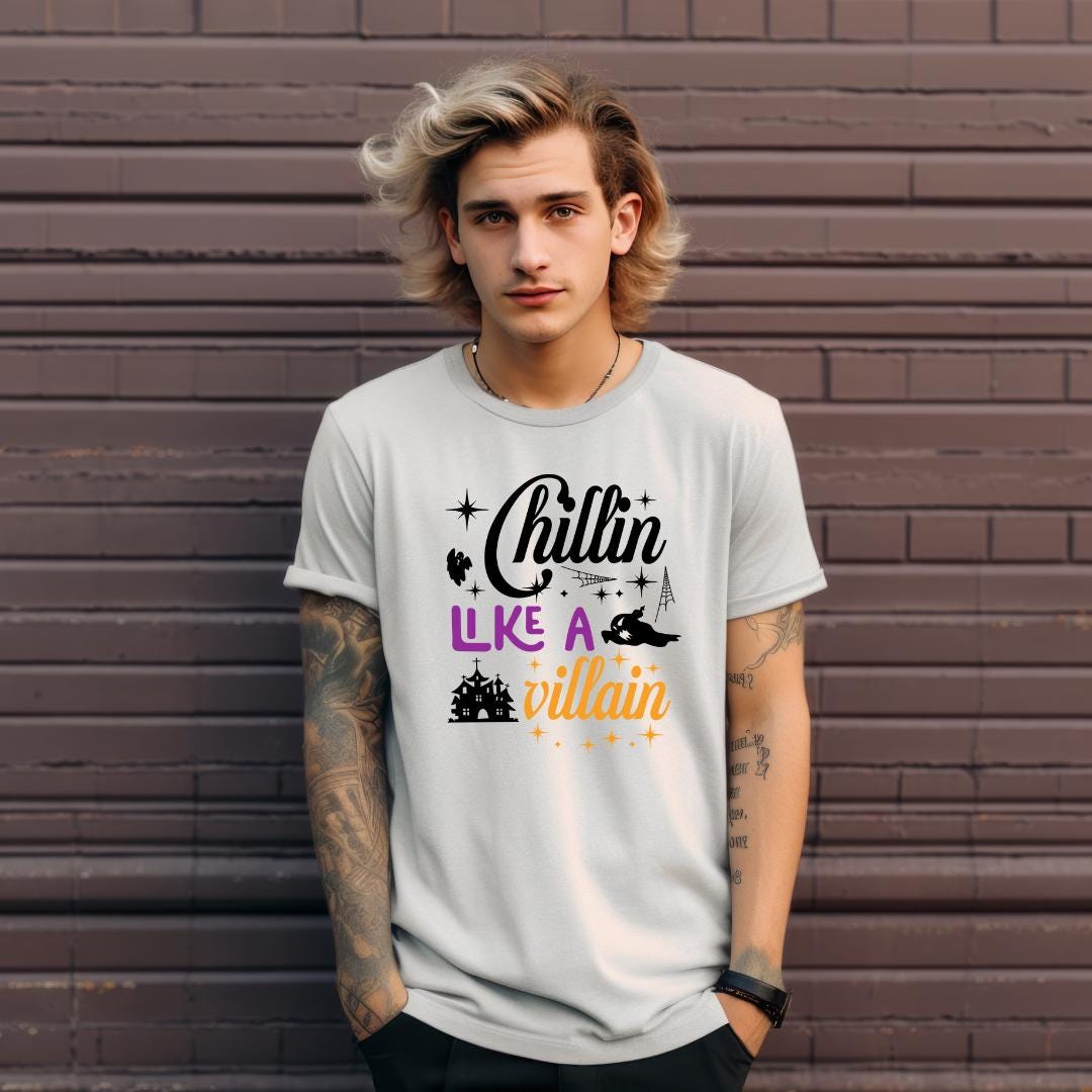 Personalized Halloween T-Shirt: Like a Villain, Spooky Season Tee