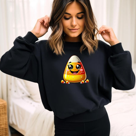 Boo Sweatshirt: Halloween Candy Corn Graphic Pullover