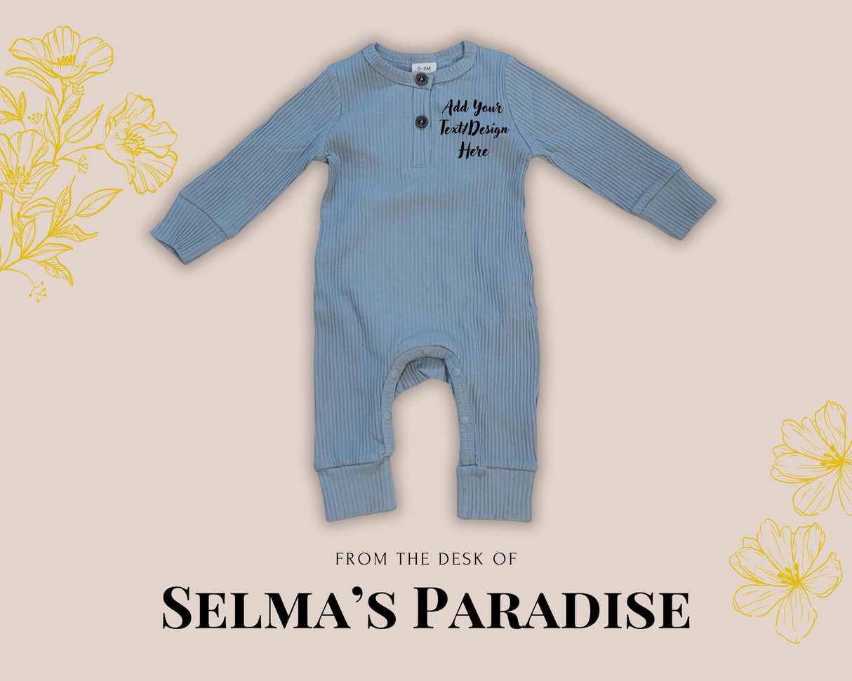 Personalized Baby Romper: Knitted Cotton Cardigan Jumpsuit