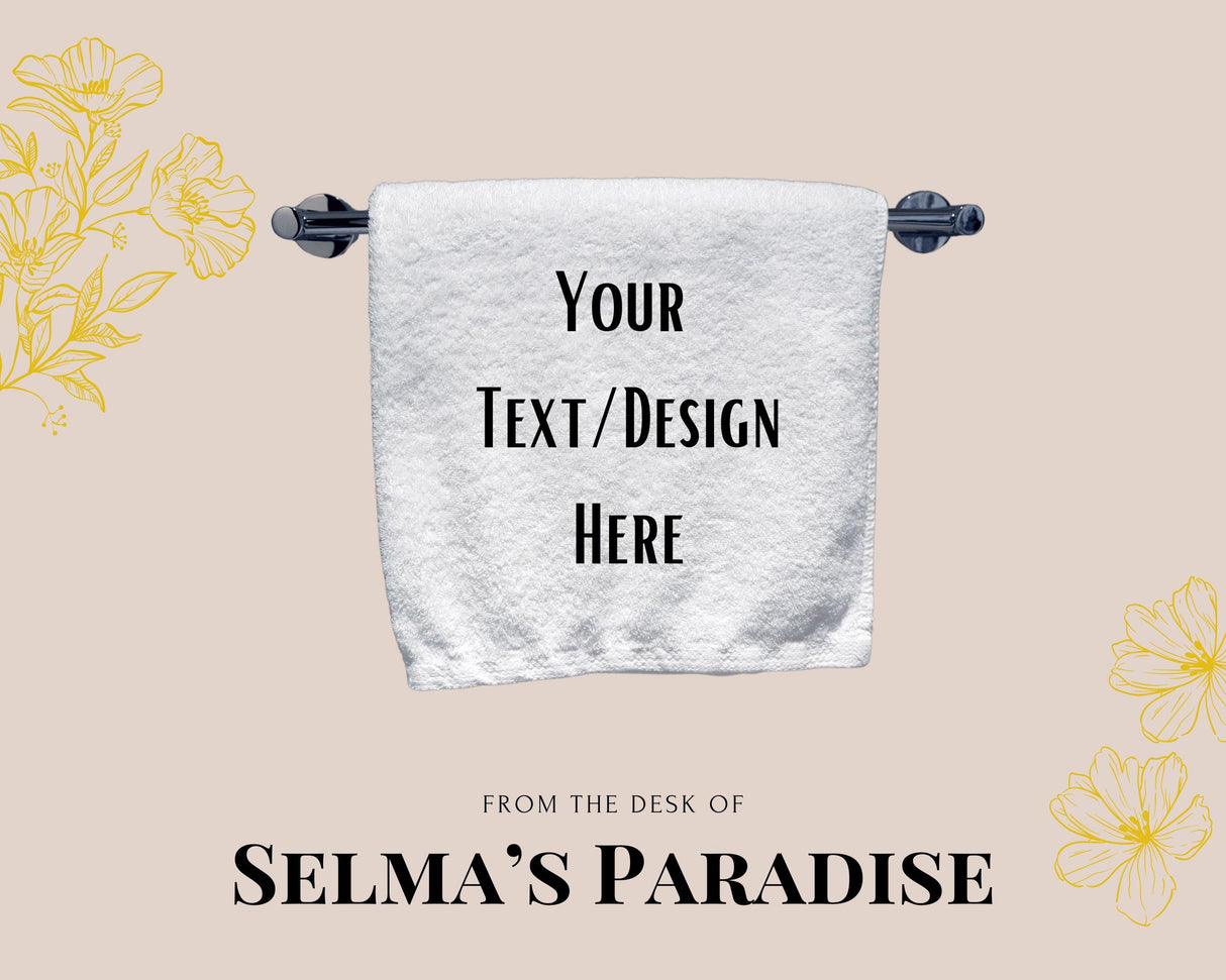 Custom Embroidered Hand Towel: Personalized Cotton-Poly Blend Gift