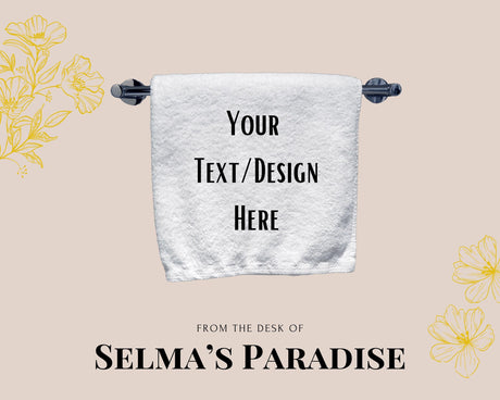 Custom Embroidered Hand Towel: Personalized Cotton-Poly Blend Gift