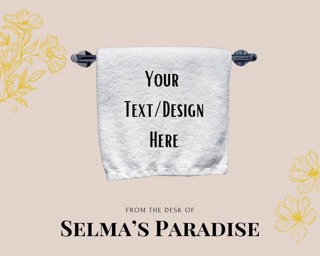 Custom Embroidered Hand Towel: Personalized Cotton-Poly Blend Gift