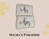 His And Hers Towels, Personalized Hand Towels ,Custom Embroidered Hand Towels, Personalized Unique Hand Towels, Embroidery Hand Towels