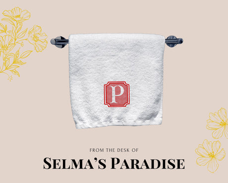 Custom Embroidered Cotton Hand Towel: Personalized Monogram