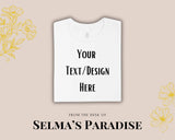 Personalized Oversized Graphic Tee Unisex Short Sleeve Shirt Custom Text Trendy Casual Top