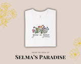 Grow in Grace T-Shirt: Spiritual Flower Print, Unisex Cotton Blend