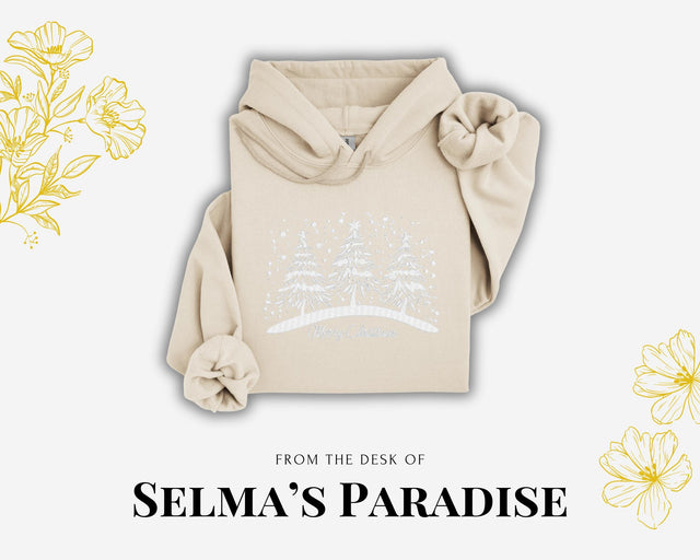 Embroidered Design Christmas, Stylish Personalized Hoodie, Unisex Long Sleeve , Aesthetic Clothes Trendy Hoodie