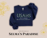 Personalized Embroidered Floral Crew-Neck Sweatshirt, NSU Psychology Long Sleeve College Sweater, Unisex Casual Pullover