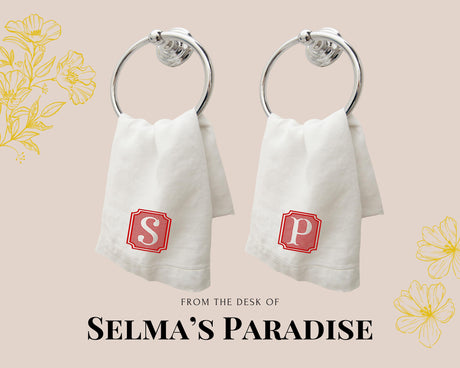 Personalized Monogram,His & Hers Monogram, Custom Embroidered Hand Towels, Personalized Unique Hand Towels, Embroidery Hand Towels