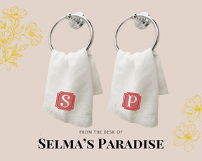 Custom Embroidered Cotton Hand Towel: Personalized Monogram