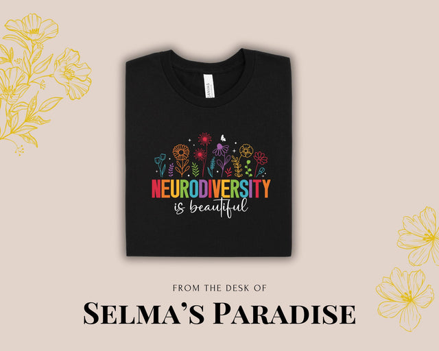 Neurodiversity tee, Custom Unisex Graphic Tee, Autism Acceptance, Trendy Printed T-Shirt, Neurodiversity Is Beautiful