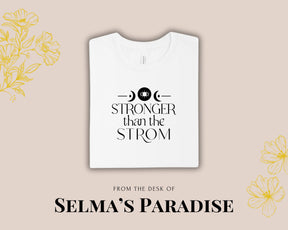 Stronger Than the Storm T-shirt, Personalized Oversized Unisex Tee, Short Sleeve Custom, Stylish Casual Graphic